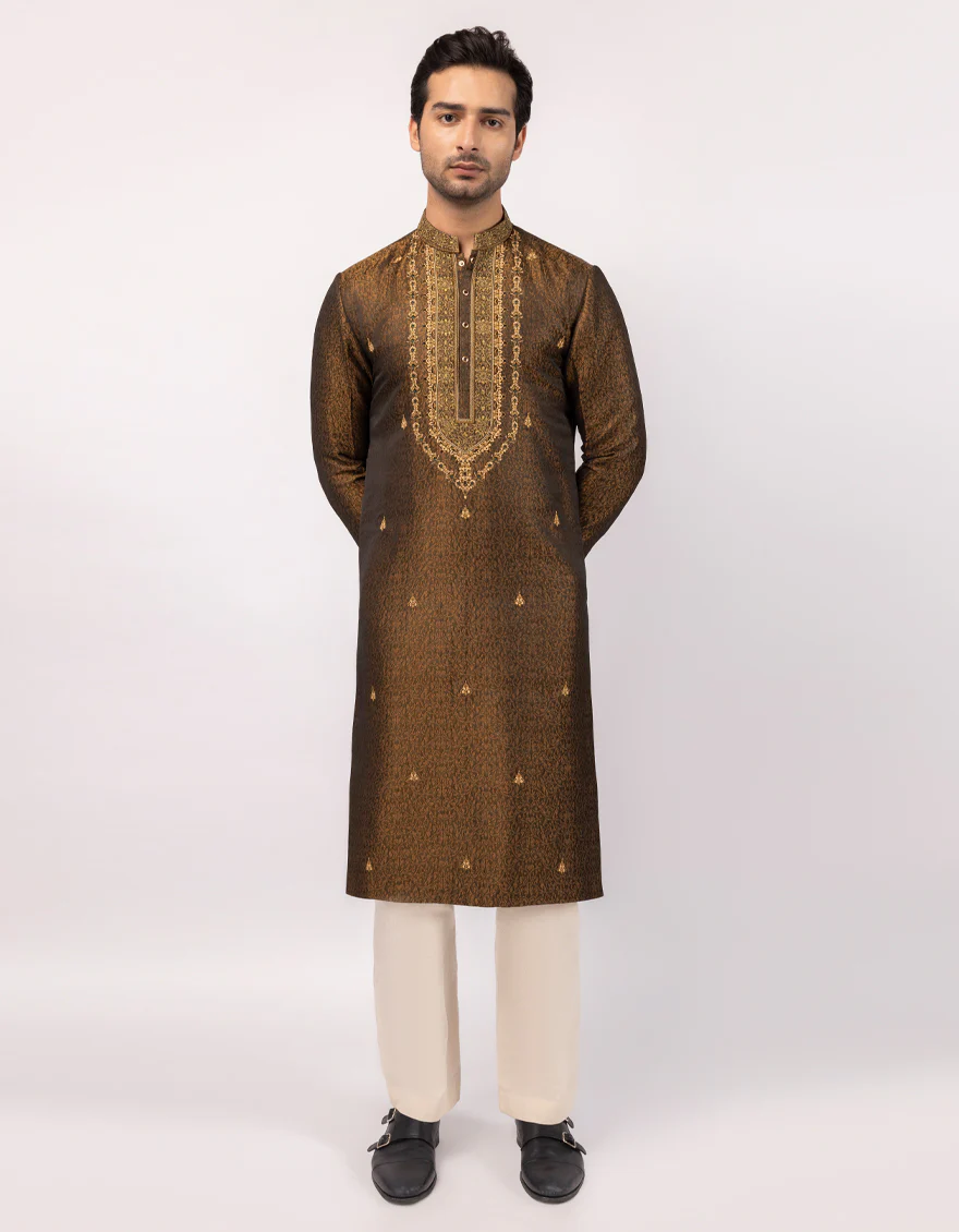 GOLDEN GREEN SPECIAL KURTA | JJK-SP-A-50438/S26/JJ9963-SP