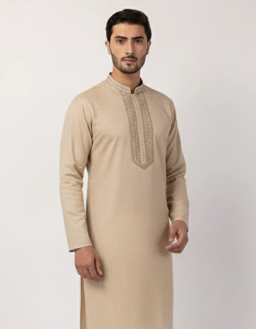 FAWN POLYESTER SPECIAL KURTA | JJK-SP-A-50535/S26/JJ10316-FL - Image 2