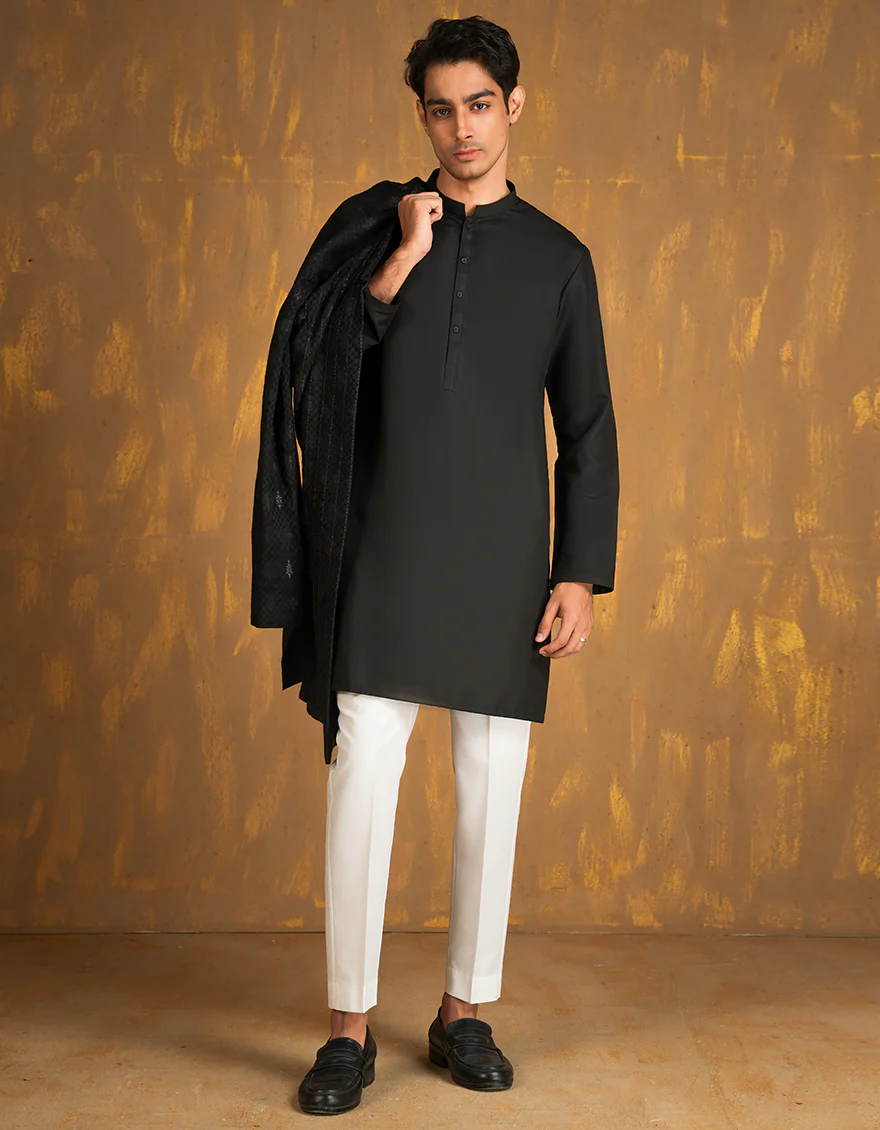 BLACK SPECIAL KURTA | JJK-SP-INR-A-45511/A24/JJ9514-FL - Image 3