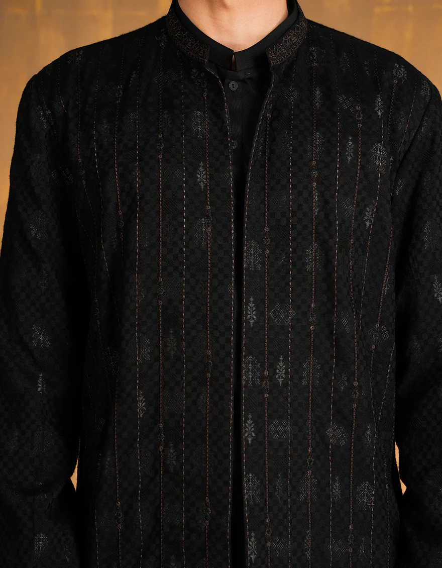 BLACK SPECIAL KURTA | JJK-SP-INR-A-45511/A24/JJ9514-FL - Image 4