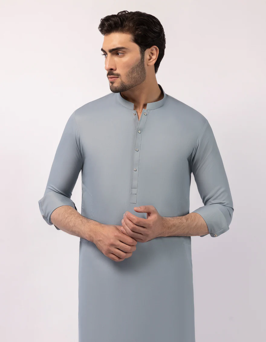 AZURE BLUE KURTA TROUSERS | JJKP-A-33773/S26/JJ10455-CL - Image 2
