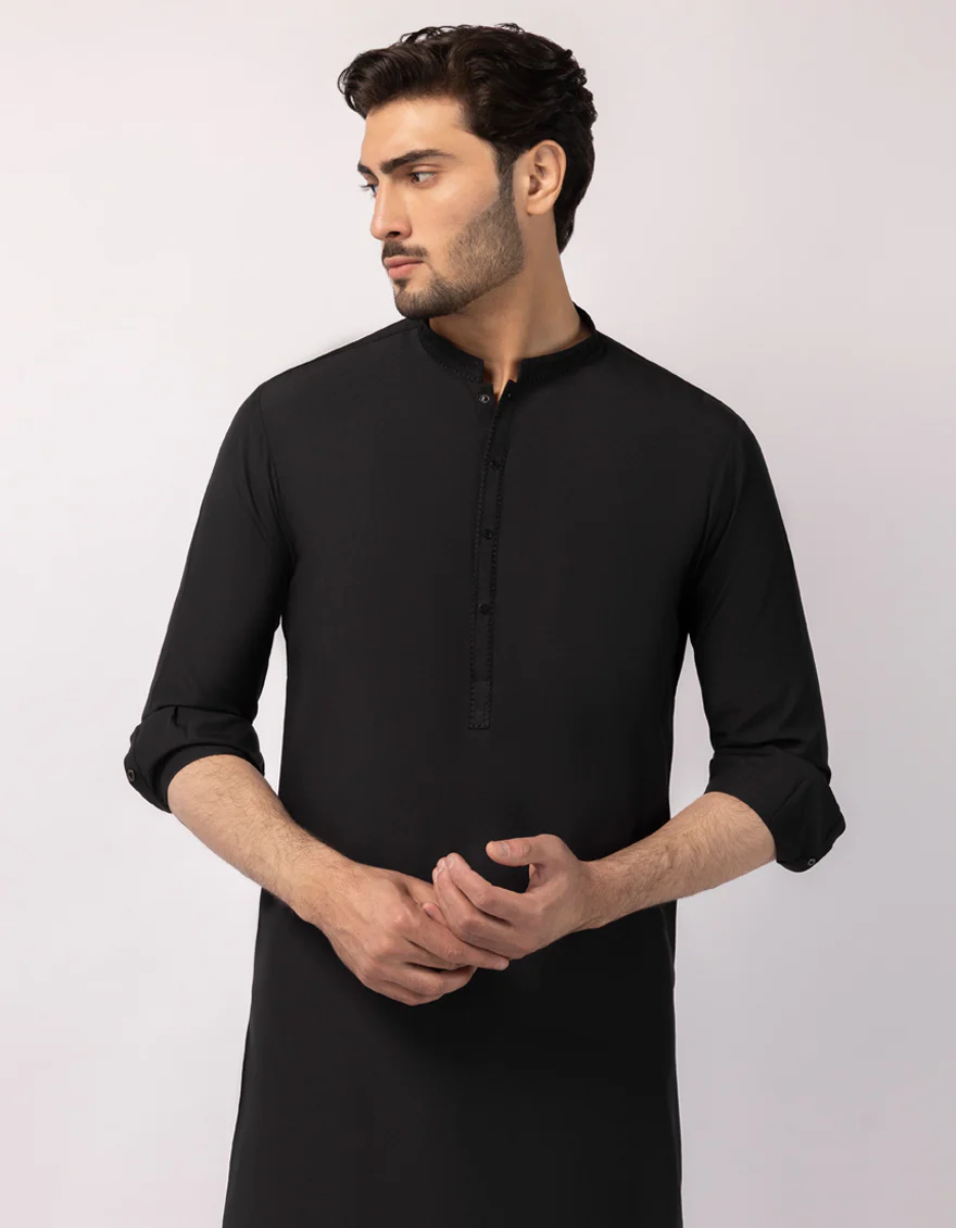 BLACK BLENDED KURTA TROUSERS | JJKP-A-33824/S26/JJ9827-SF - Image 2