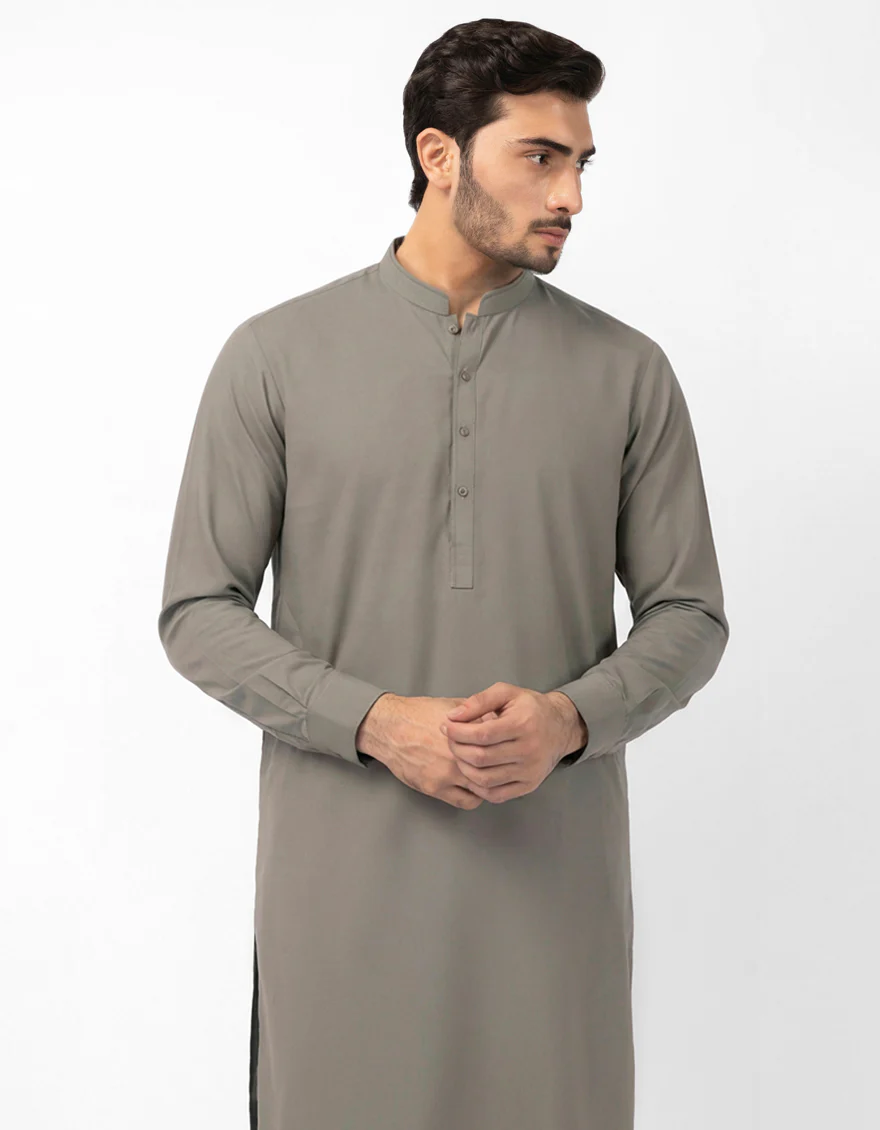 SILVER BLENDED KURTA TROUSERS | JJKP-A-33835/S26/JJ10859-CL - Image 2