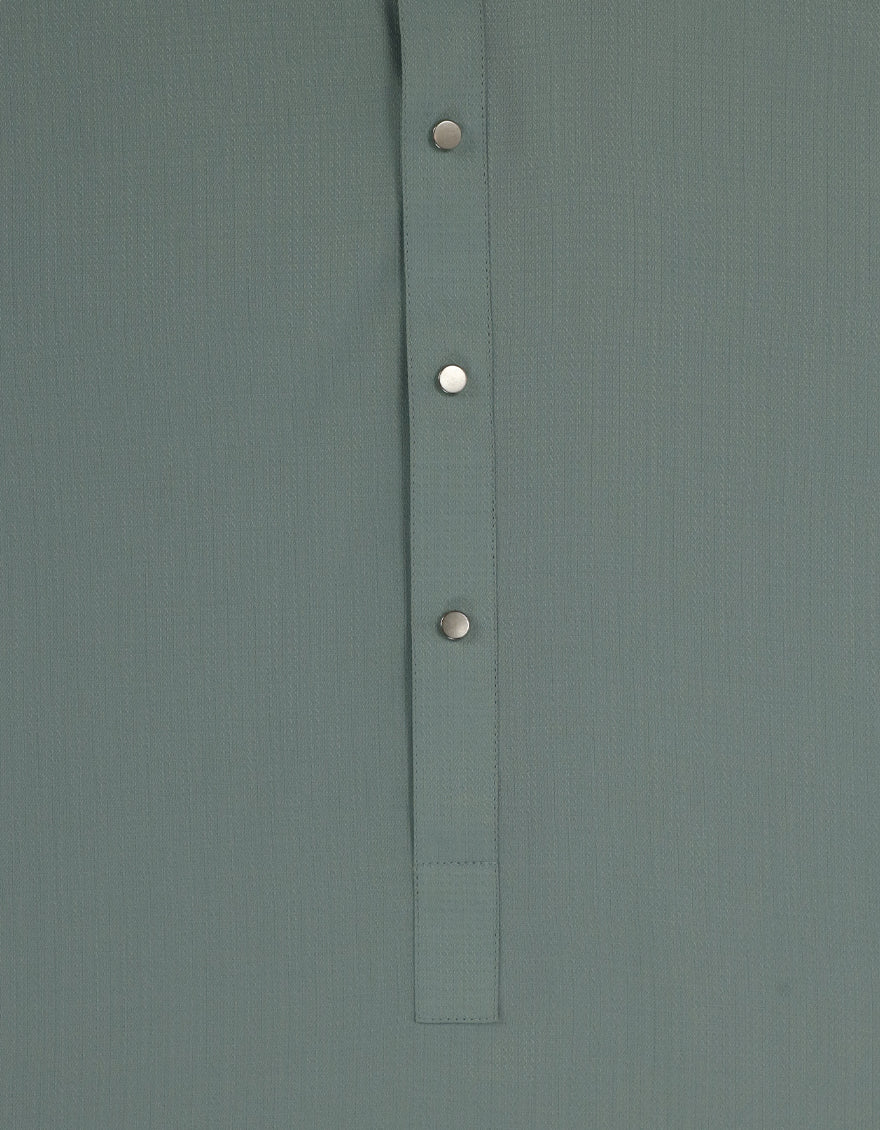 SKY BLUE BLENDED KURTA TROUSERS | JJKP-A-33880/S26/JJ10817-PN - Image 3