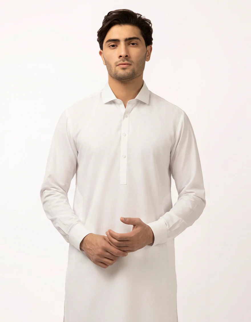 WHITE KURTA TROUSERS | JJKP-A-48502-AP/S26/JJ10573-PN - Image 2