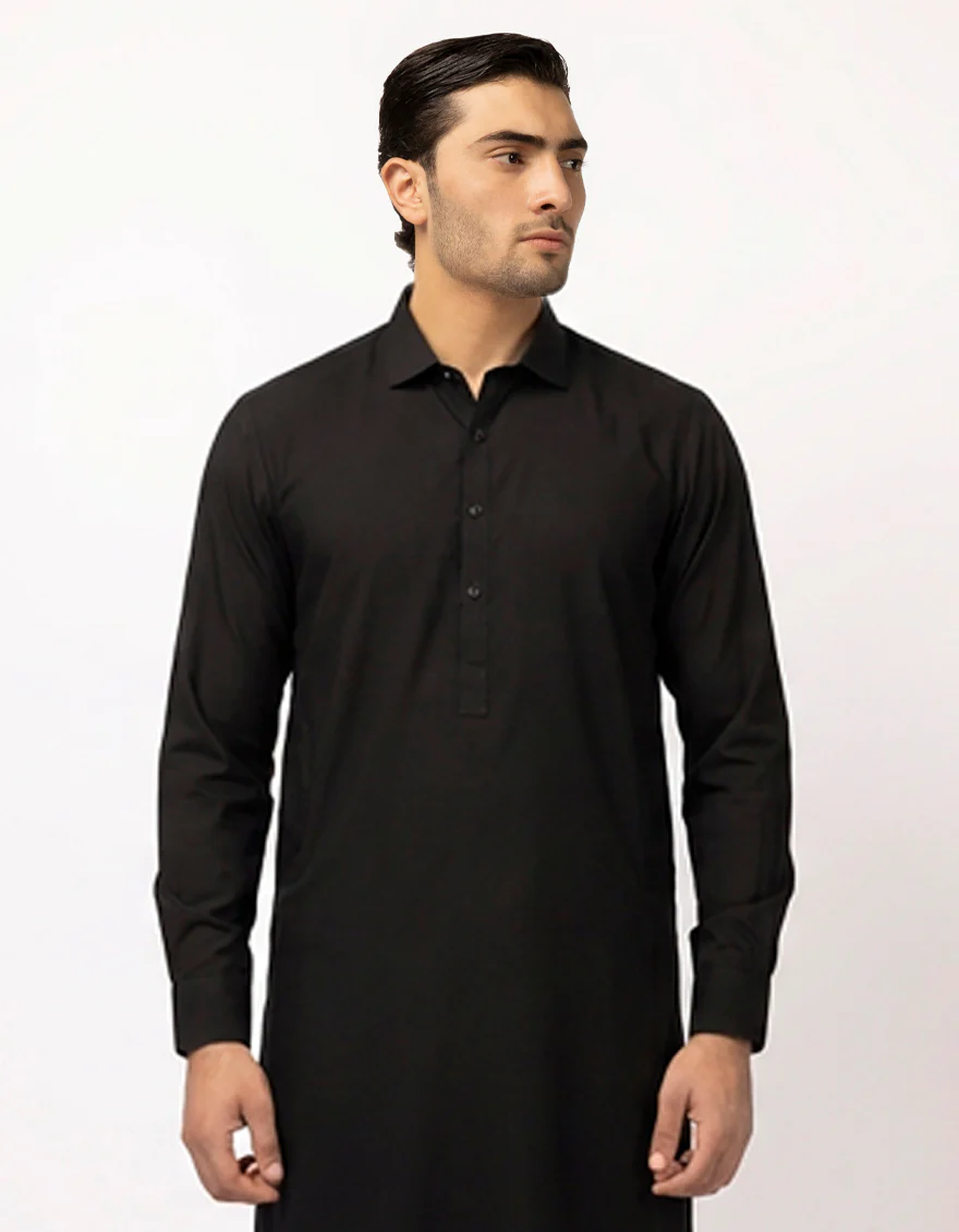 BLACK KURTA TROUSERS | JJKP-A-48506-AP/S26/JJ10551-PN - Image 2
