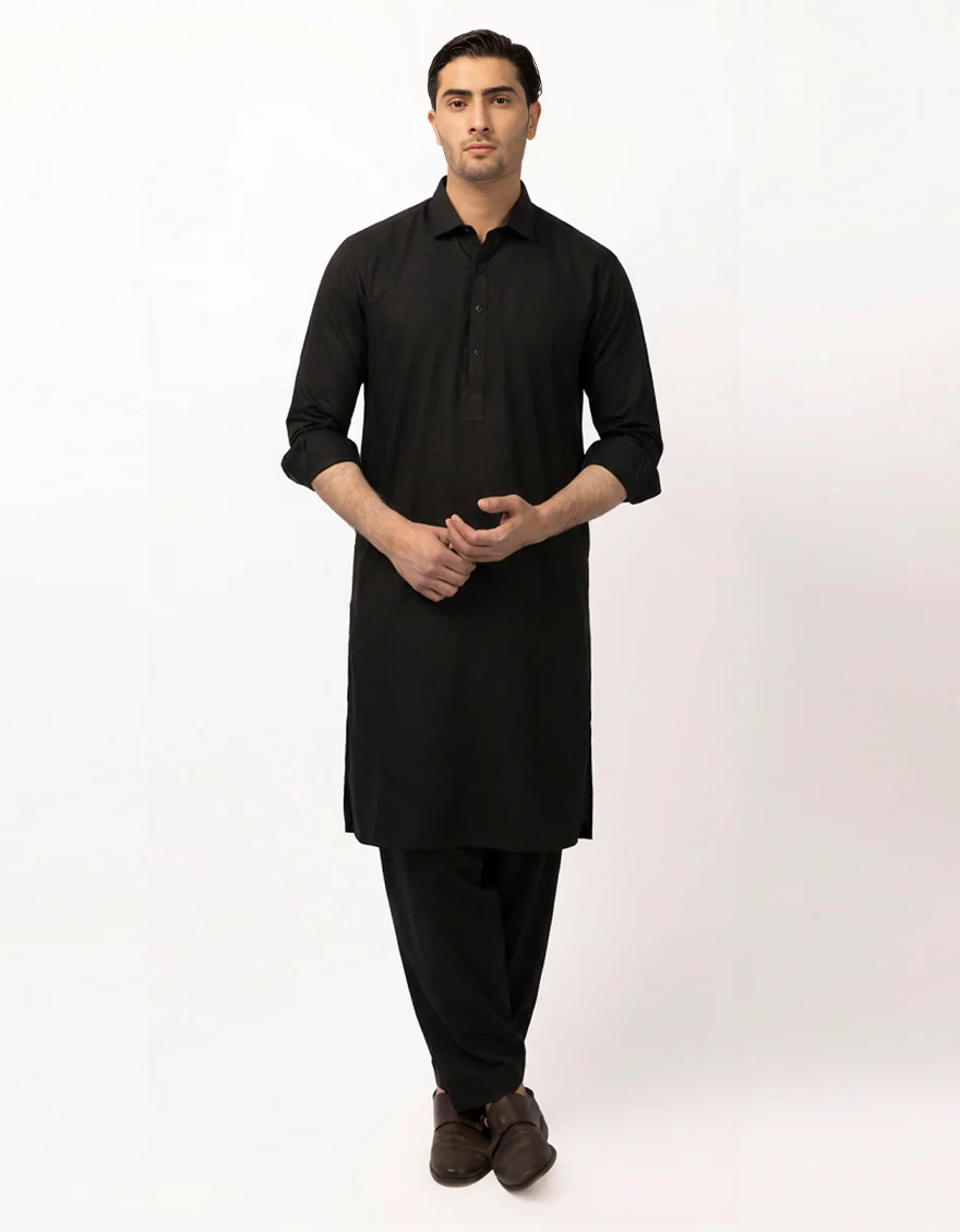 BLACK KURTA TROUSERS | JJKP-A-48506-AP/S26/JJ10551-PN - Image 4