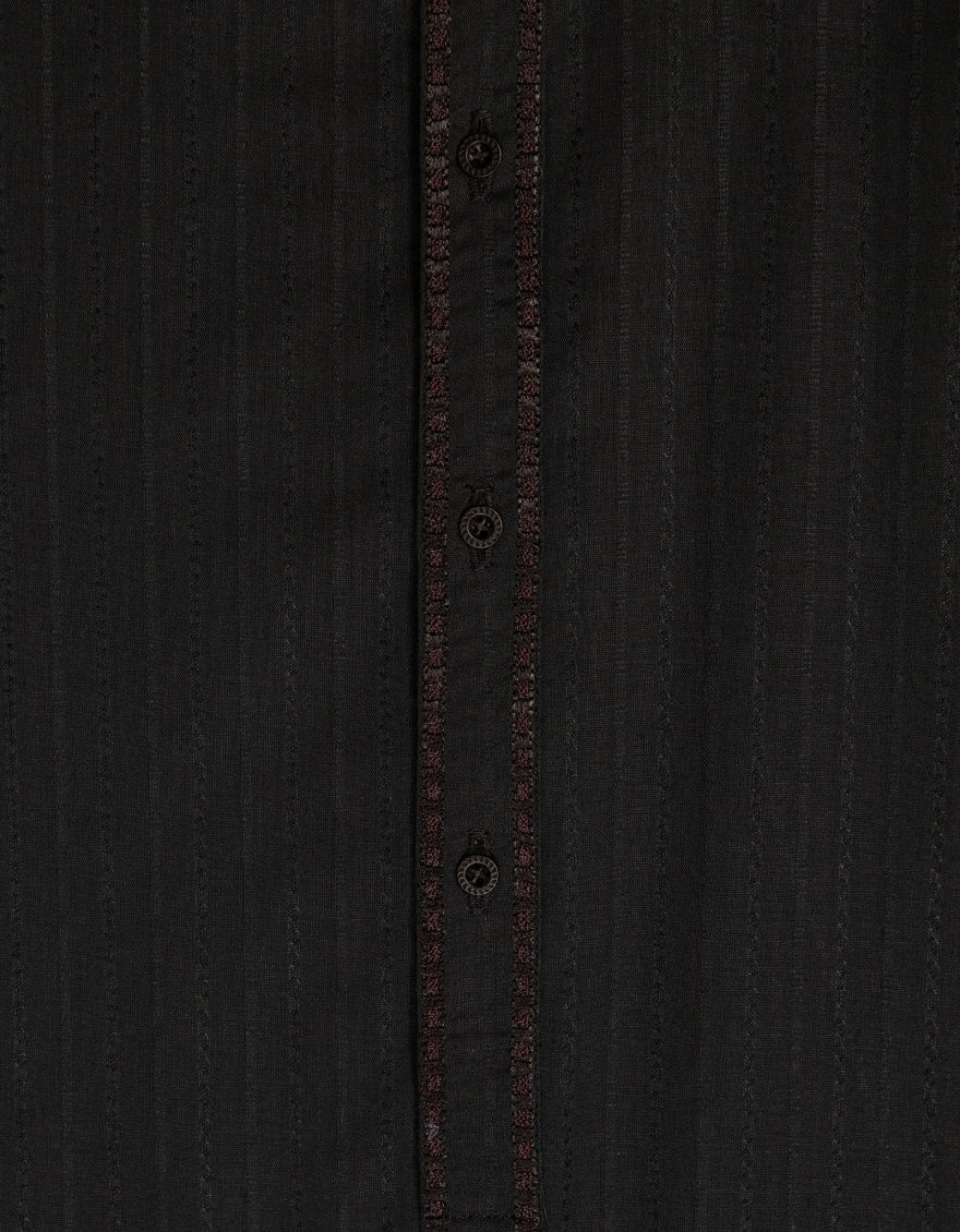 BLACK COTTON KURTA TROUSERS | JJKP-S-33900/S26/JJ10845-SF - Image 2