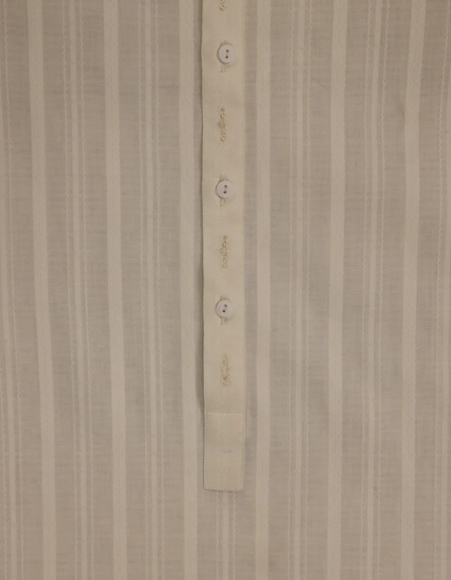 OFF WHITE COTTON KURTA TROUSERS | JJKP-S-33937/S26/JJ10846-SF - Image 3