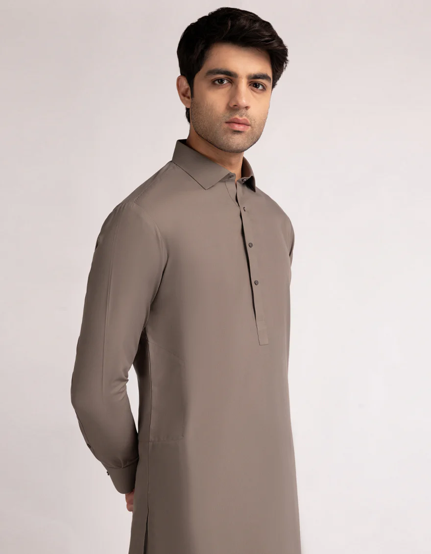 ASH BROWN KAMEEZ SHALWAR | JJKS-A-33648/S25/JJ9817-PN - Image 2