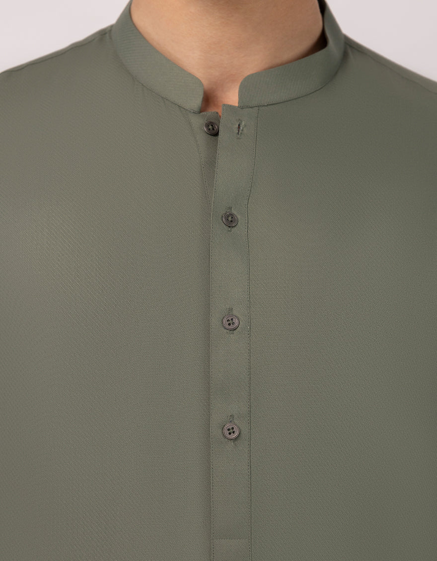 GREEN BLENDED KAMEEZ SHALWAR | JJKS-A-47535/S26/JJ10073-PN - Image 3