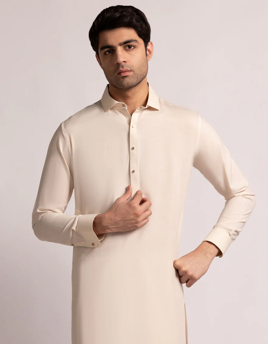 CREAM BLENDED KAMEEZ SHALWAR | JJKS-A-47544/S25/JJ10370-CL - Image 2