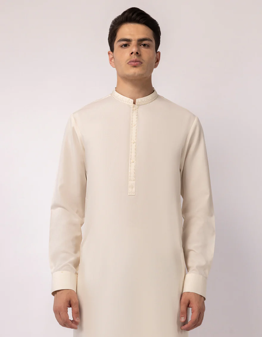 CREAM BLENDED KAMEEZ SHALWAR | JJKS-A-47588/S26/JJ10593-SF - Image 2