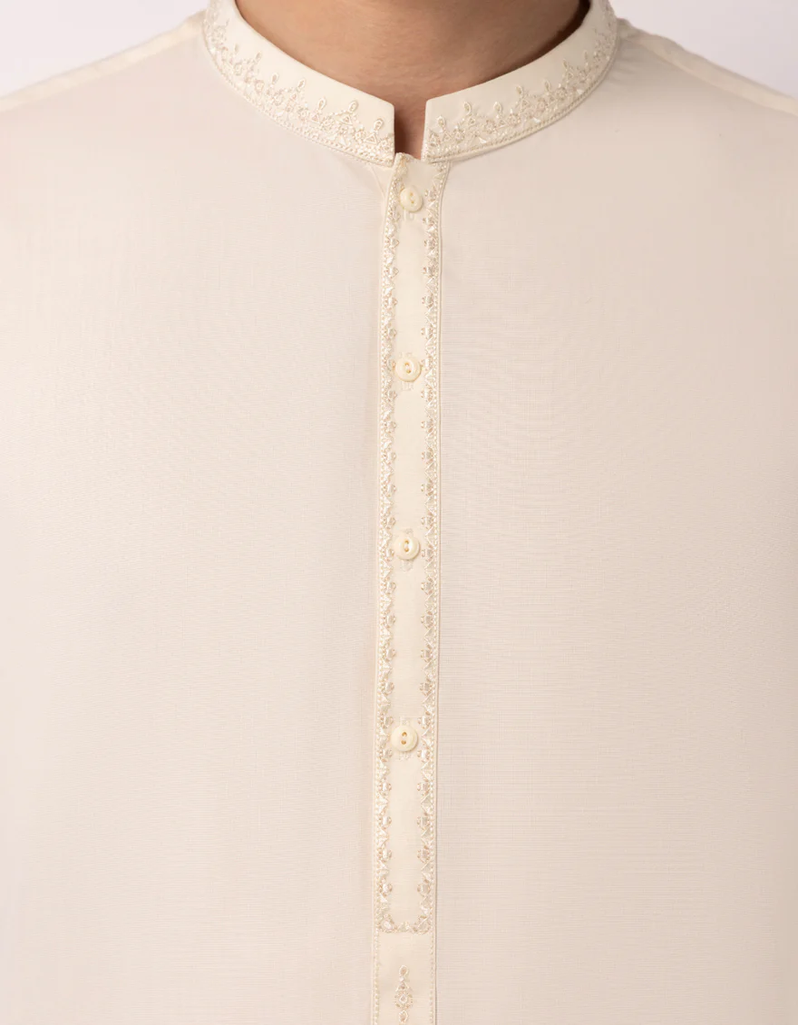 CREAM BLENDED KAMEEZ SHALWAR | JJKS-A-47588/S26/JJ10593-SF - Image 3