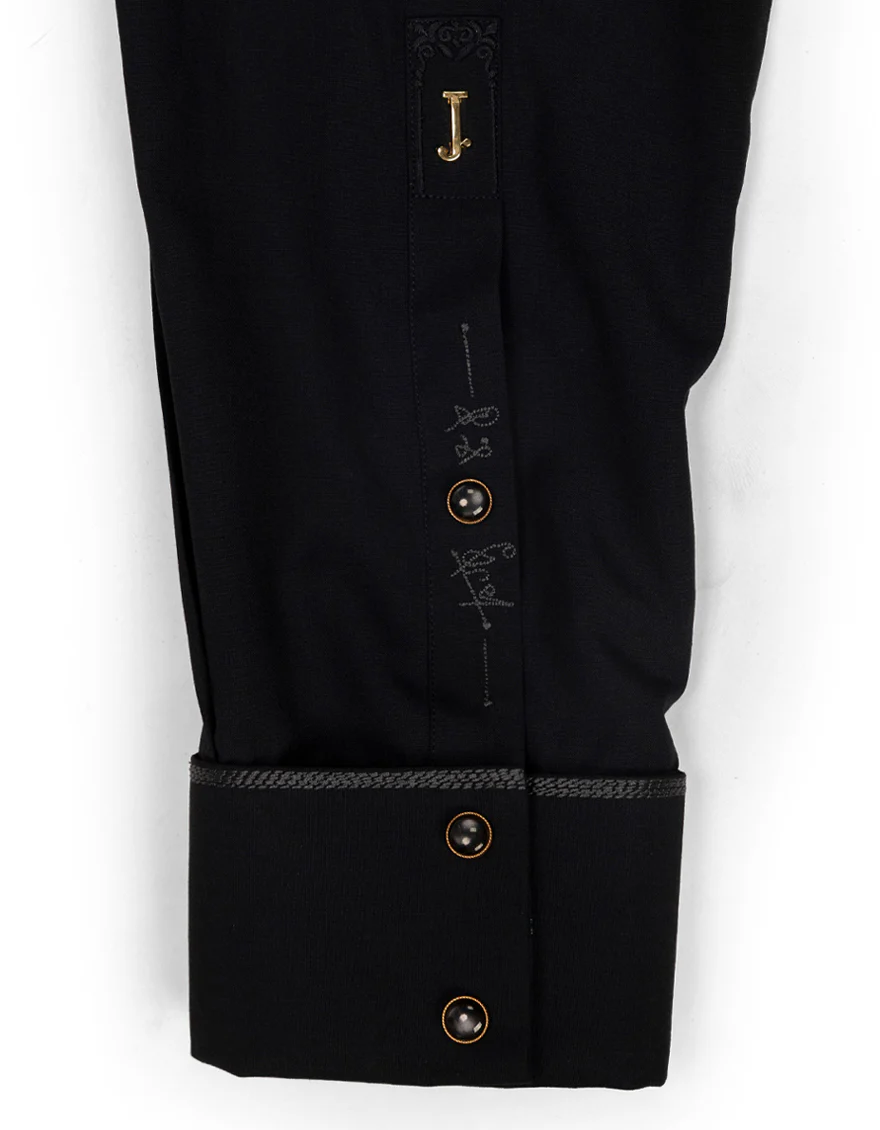 NAVY BLUE BLENDED KAMEEZ SHALWAR | JJKS-A-48284-SIG/S25/JJ10119-EX - Image 4