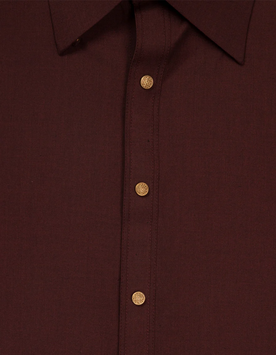 MAROON BLENDED KAMEEZ SHALWAR | JJKS-A-48285-SIG/S25/JJ10119-EX - Image 3