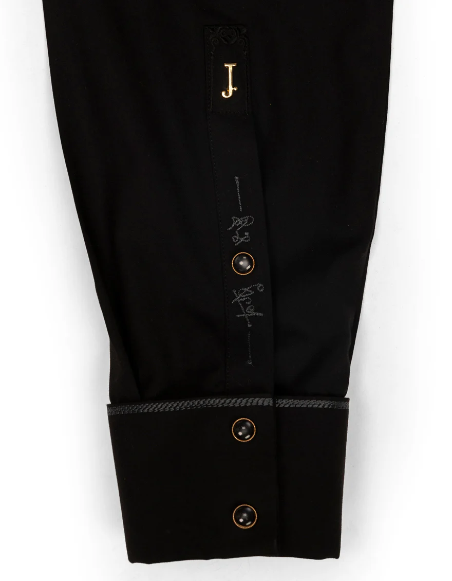 BLACK BLENDED KAMEEZ SHALWAR | JJKS-A-48286-SIG/S25/JJ10119-EX - Image 4