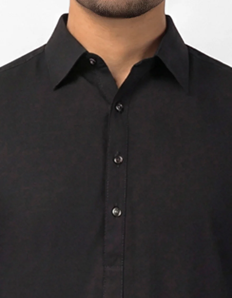 CHARCOAL BLENDED KAMEEZ SHALWAR | JJKS-A-48287-SIG/S25/JJ10119-EX - Image 3