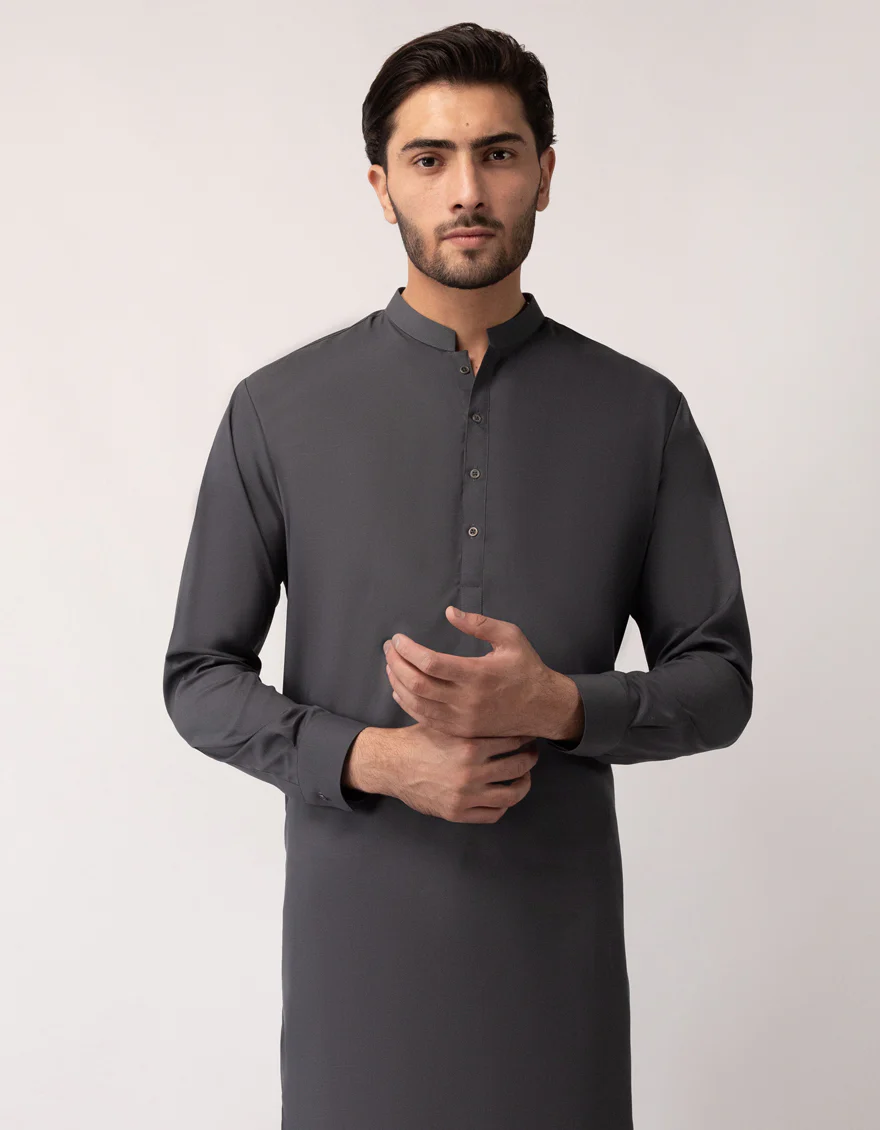 GREY BLENDED KAMEEZ SHALWAR | JJKS-A-49503-AP/S26/JJ10551-PN - Image 2
