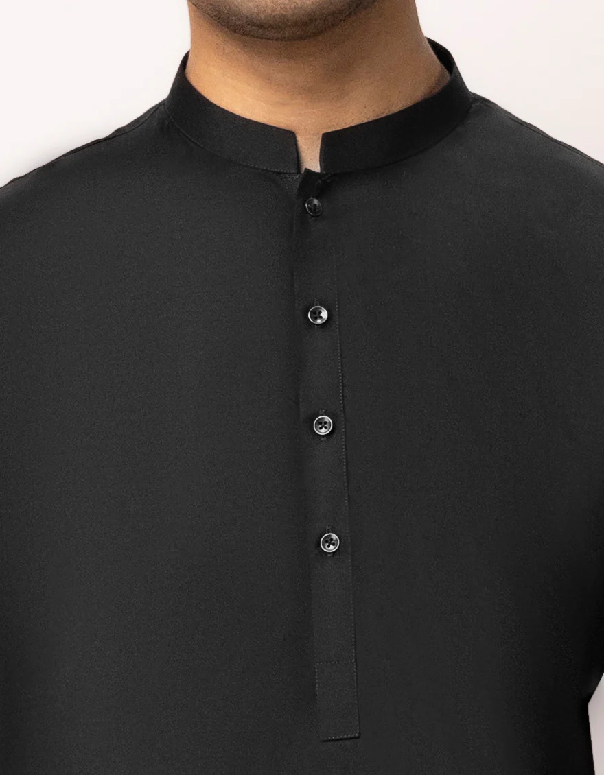 BLACK BLENDED KAMEEZ SHALWAR | JJKS-A-49506-AP/S26/JJ10551-PN - Image 3