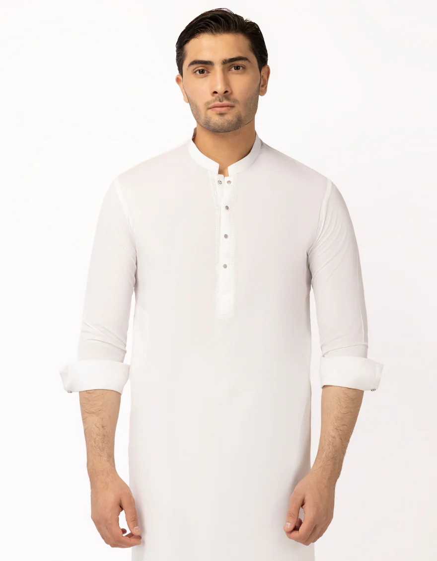 WHITE BLENDED KAMEEZ SHALWAR | JJKS-A-90556/S26/JJ9768-SF - Image 2