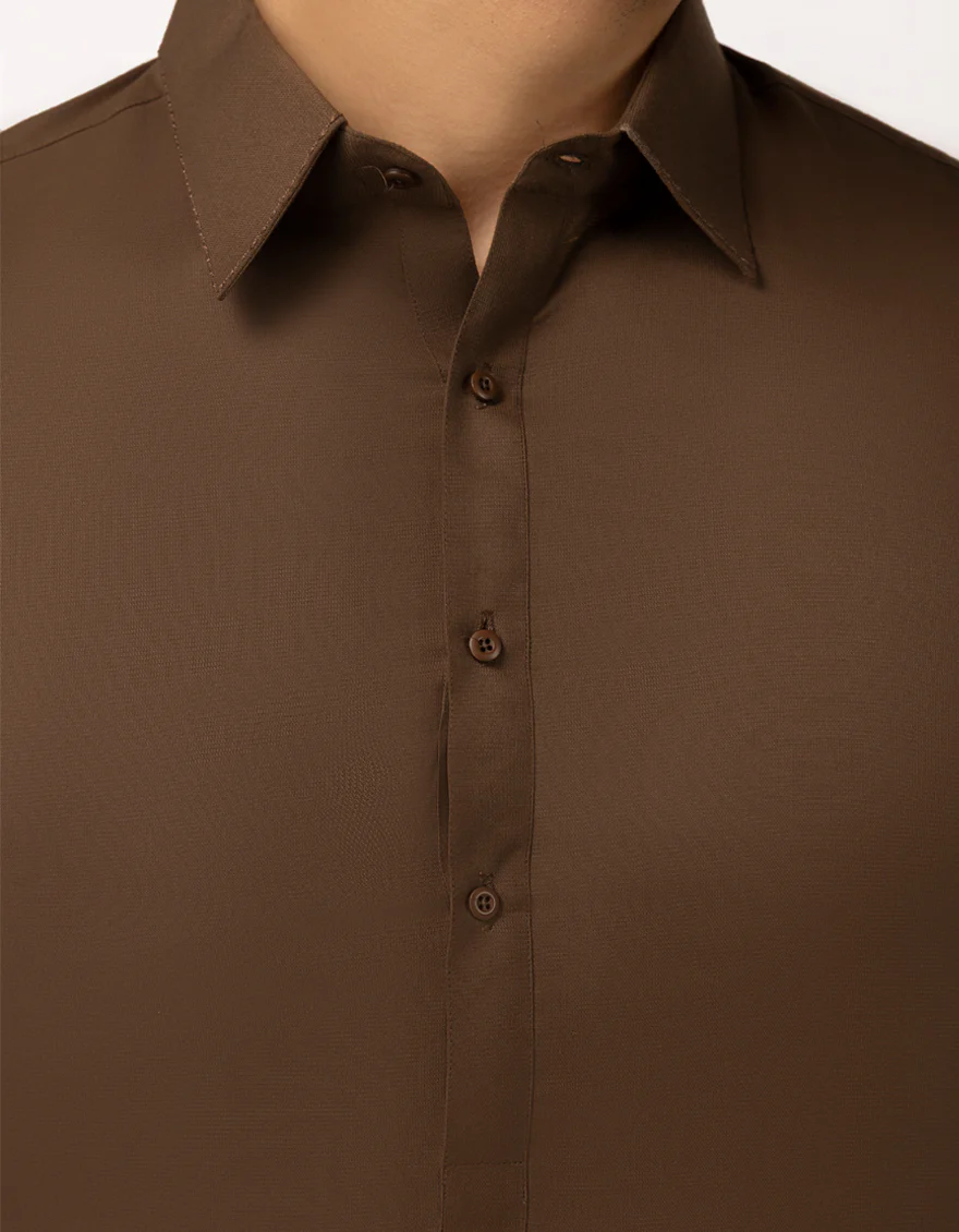 BROWN BLENDED KAMEEZ SHALWAR | JJKS-A-90557/S26/JJ9768-SF - Image 3