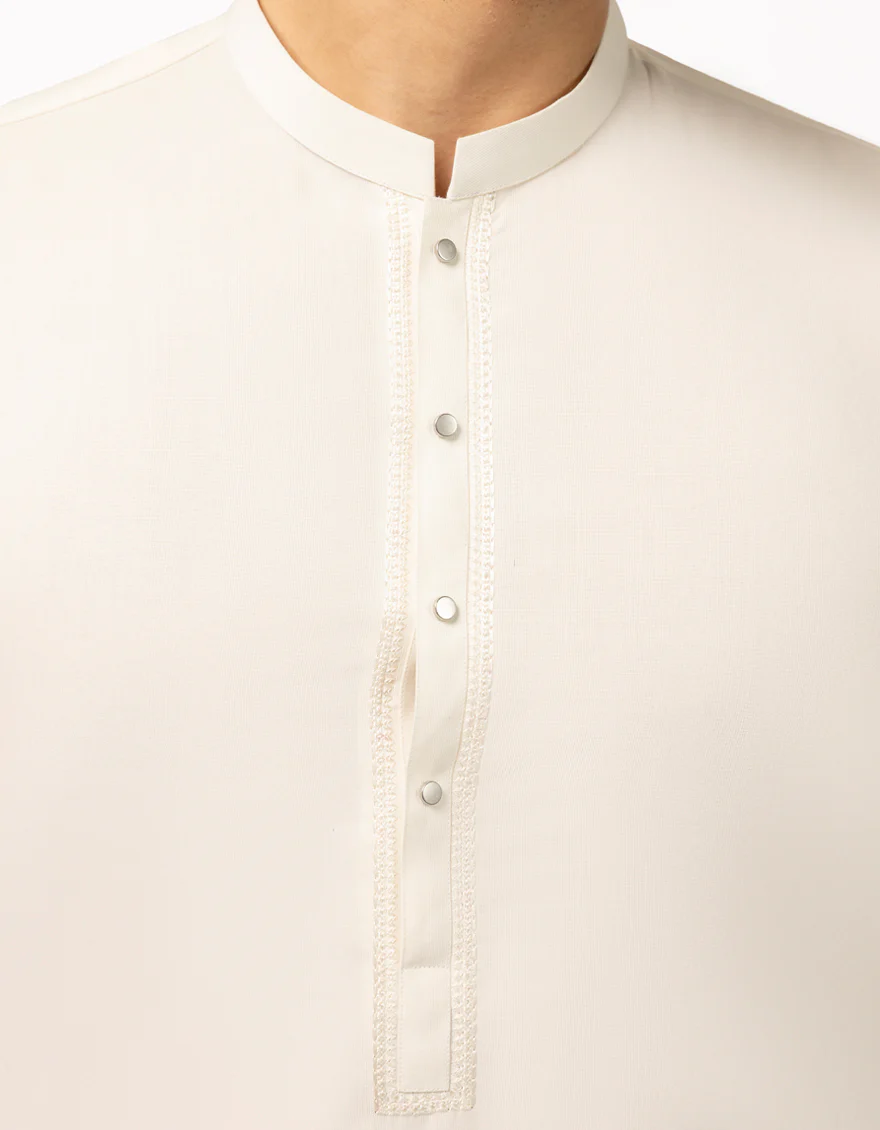 OFF WHITE BLENDED KAMEEZ SHALWAR | JJKS-A-90558/S26/JJ10630-SF - Image 3