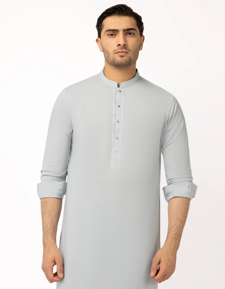 SKY BLUE BLENDED KAMEEZ SHALWAR | JJKS-A-90559/S26/JJ10630-SF - Image 2