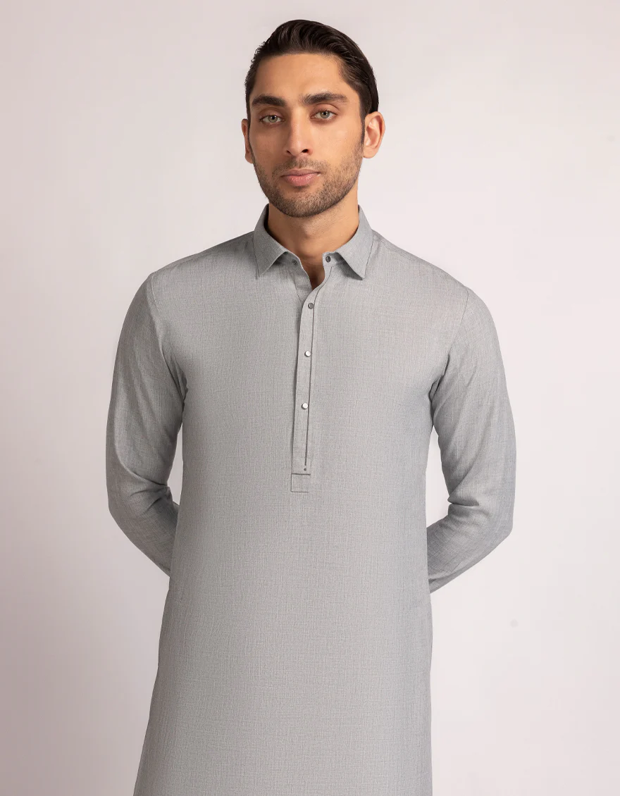 GREY BLENDED KAMEEZ SHALWAR | JJKS-W-33792/S25/JJ10516-CL - Image 2