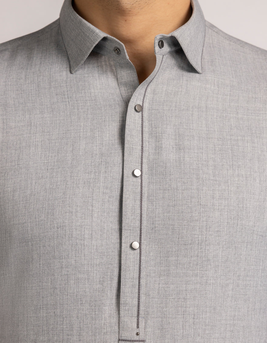 GREY BLENDED KAMEEZ SHALWAR | JJKS-W-33792/S25/JJ10516-CL - Image 3