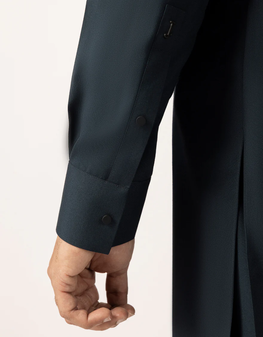 MIDNIGHT BLUE BLENDED KAMEEZ SHALWAR | JJKS-W-33843/S25/JJ10342-PN - Image 4