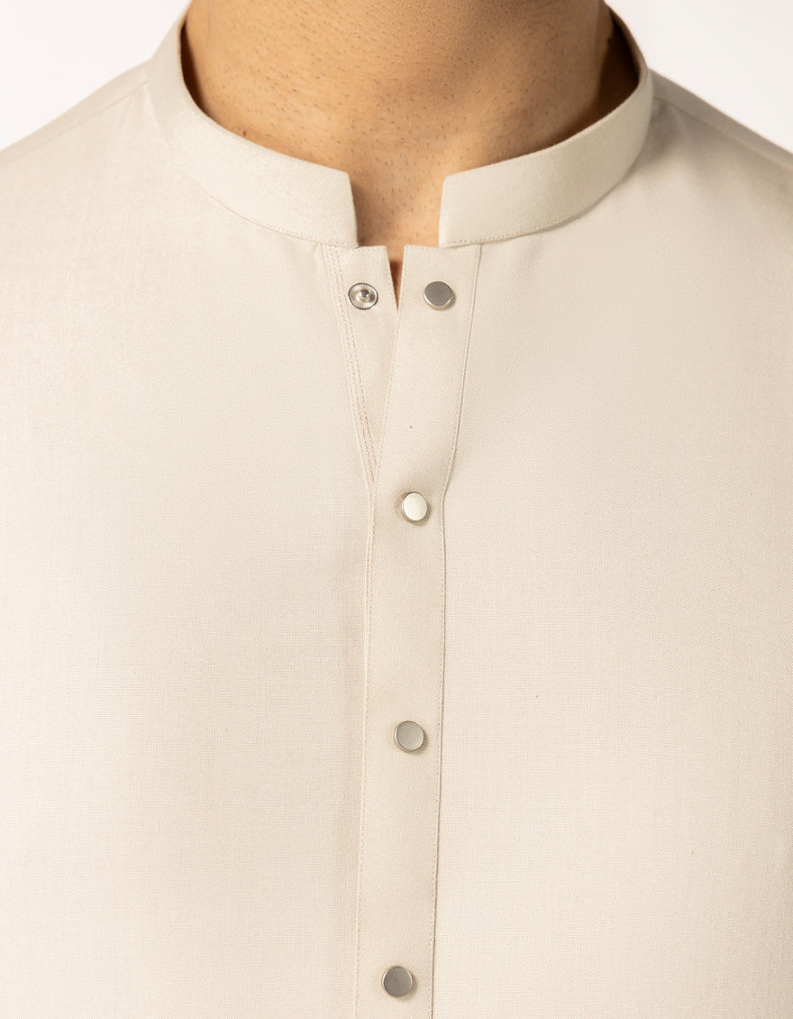 BEIGE BLENDED KAMEEZ SHALWAR | JJKS-W-33844/S25/JJ10342-PN - Image 3