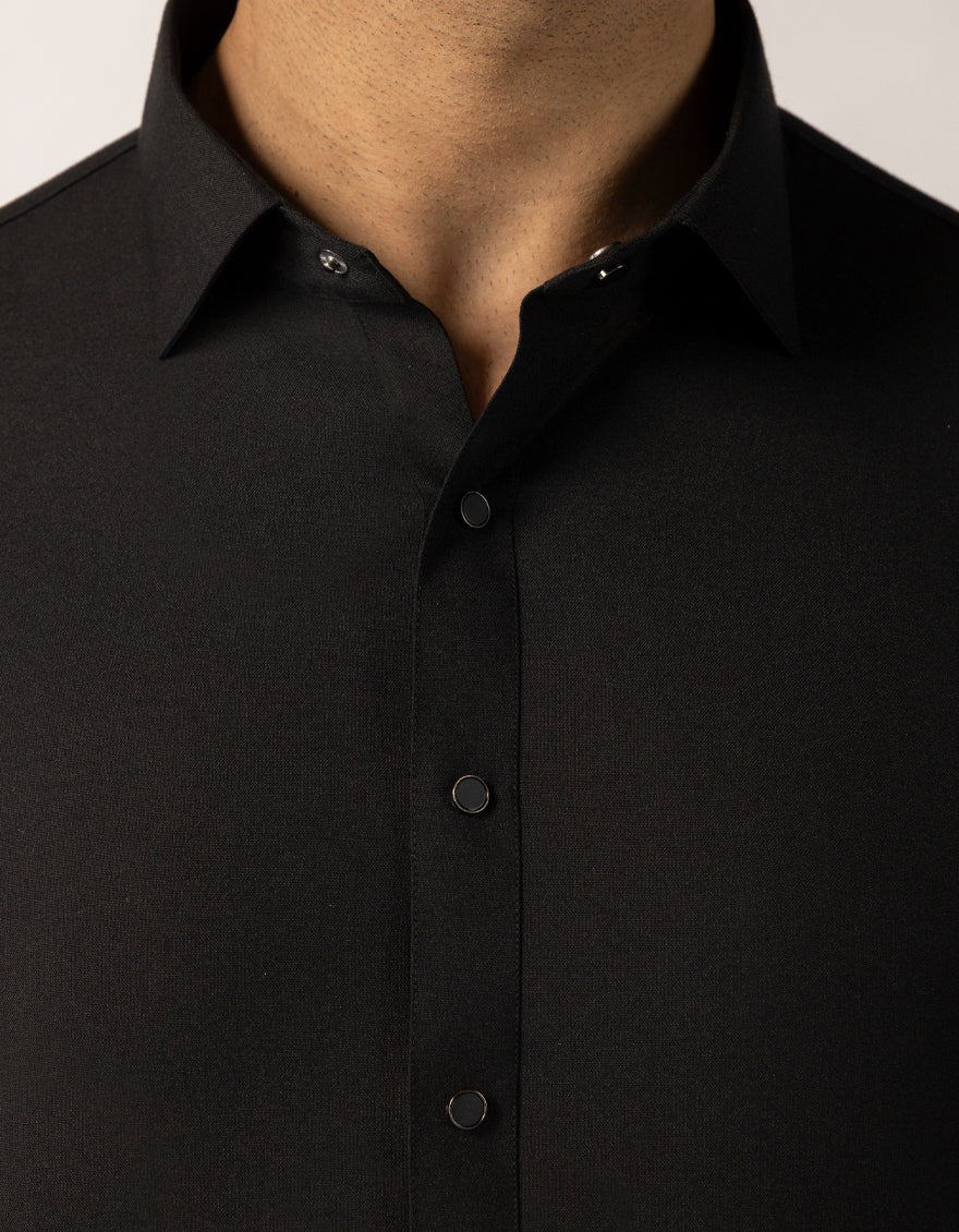 BLACK BLENDED KAMEEZ SHALWAR | JJKS-W-33866/S25/JJ10342-PN - Image 3