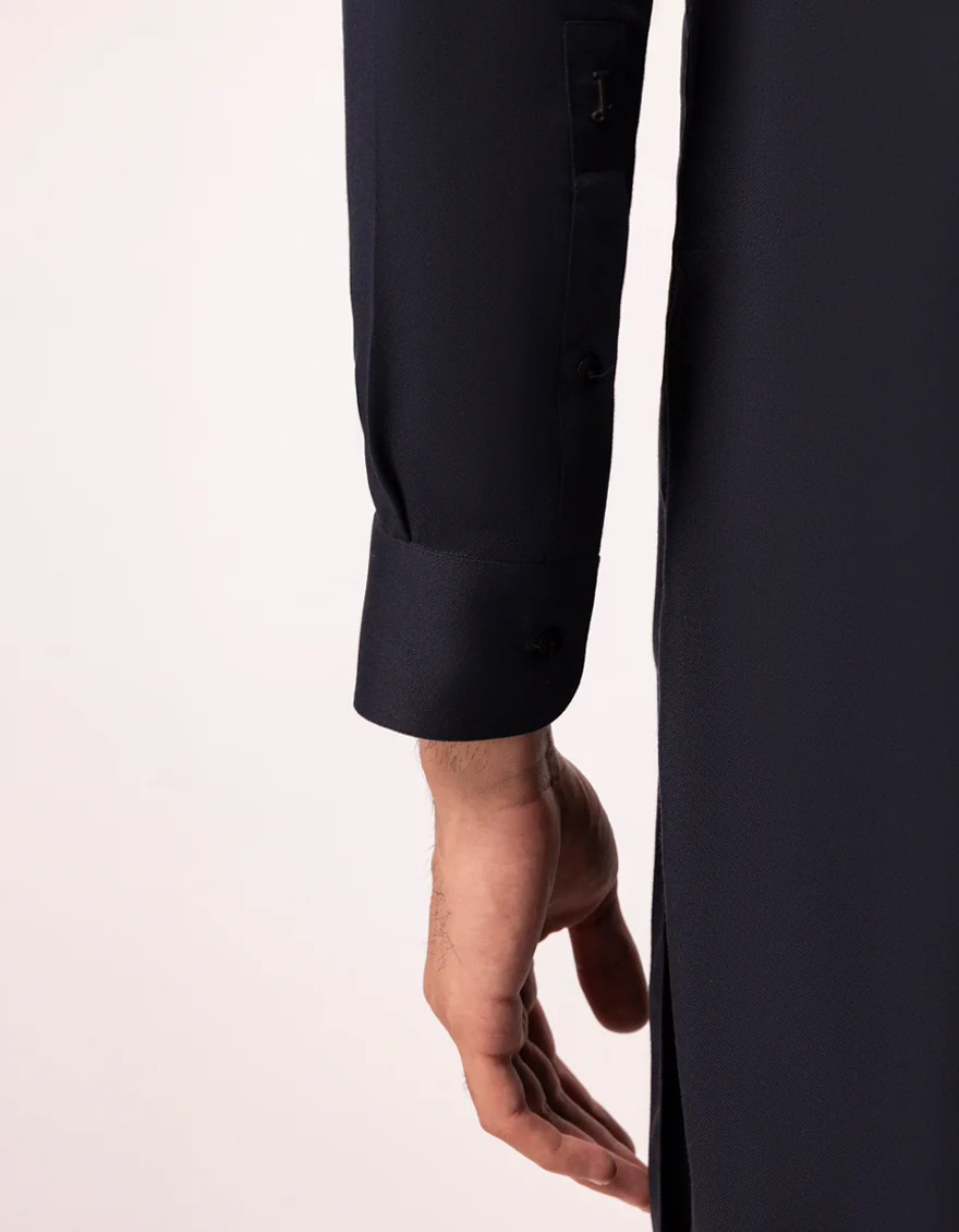 NAVY BLUE BLENDED KAMEEZ SHALWAR | JJKS-W-33876/S25/JJ10341-PN - Image 4