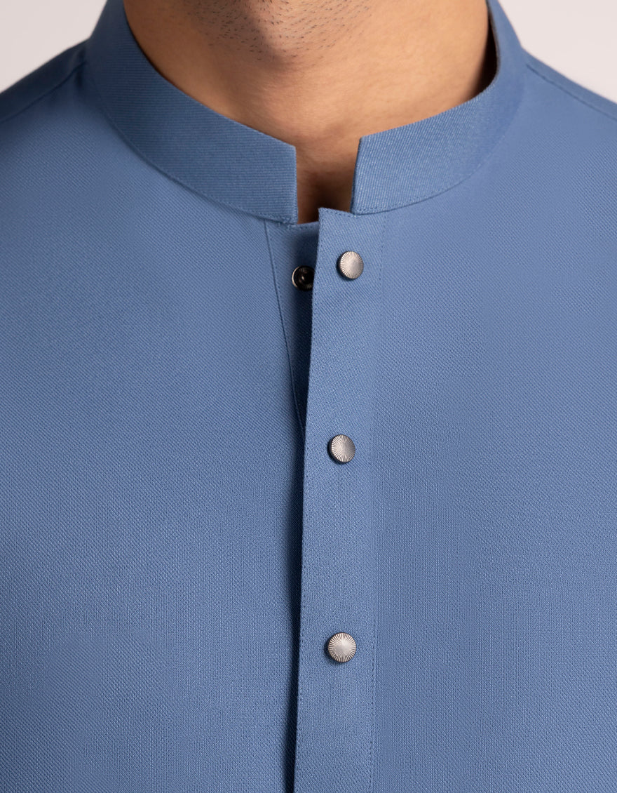 BLUE BLENDED KAMEEZ SHALWAR | JJKS-W-47553/S25/JJ10344-PN - Image 3