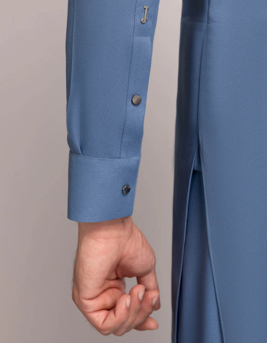 BLUE BLENDED KAMEEZ SHALWAR | JJKS-W-47553/S25/JJ10344-PN - Image 4