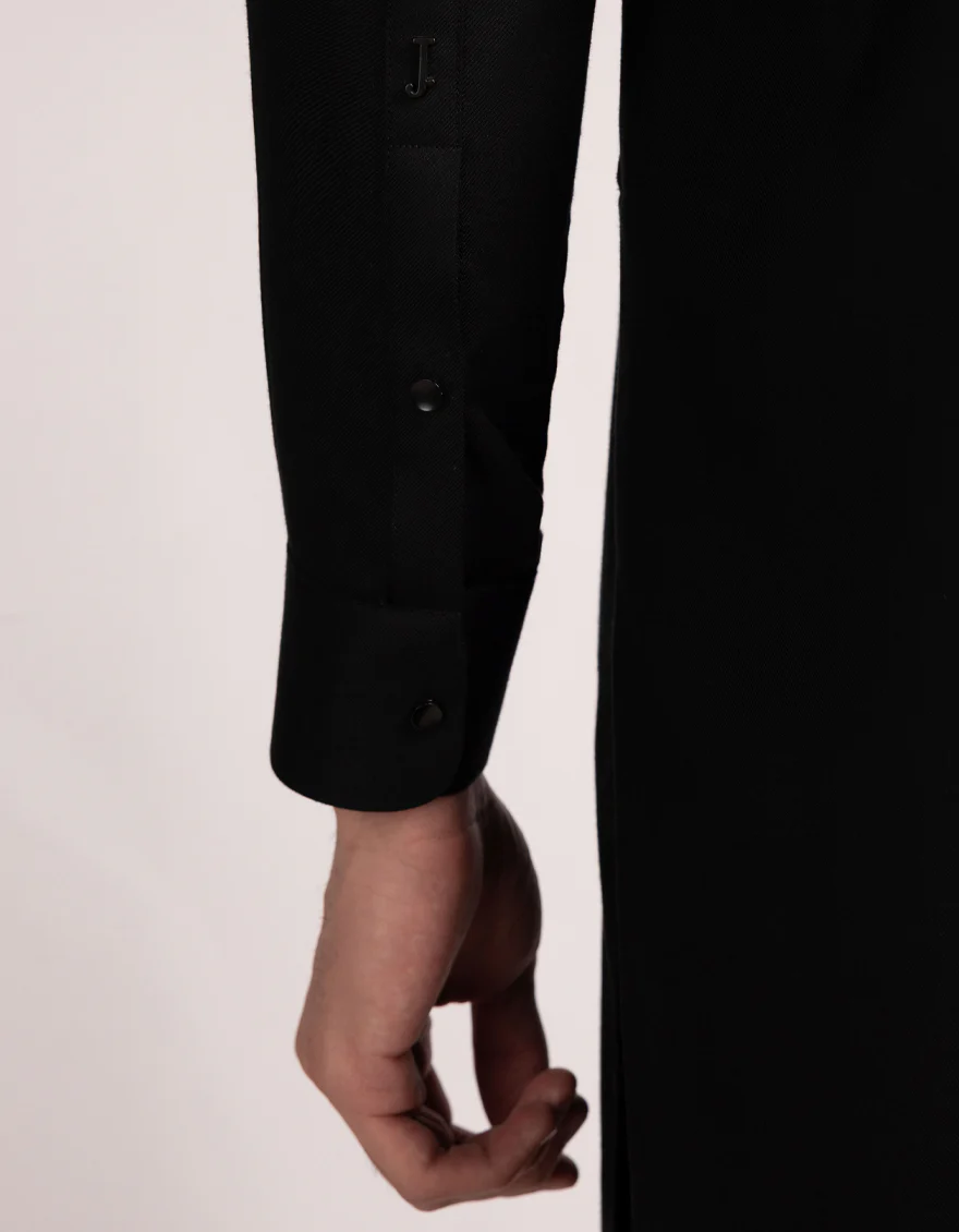 BLACK BLENDED KAMEEZ SHALWAR | JJKS-W-47555/S25/JJ10337-PN - Image 4