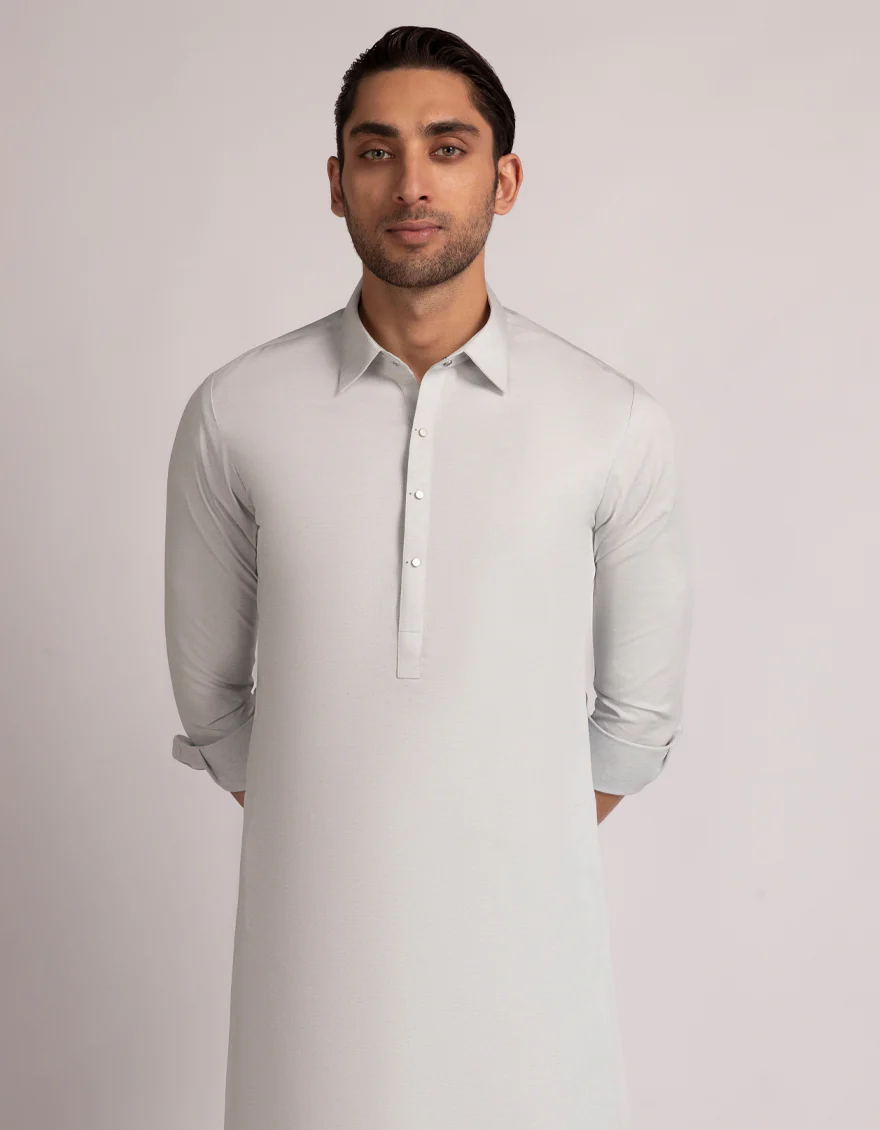 SKY BLUE BLENDED KAMEEZ SHALWAR | JJKS-W-47563/S25/JJ10517-PN - Image 2