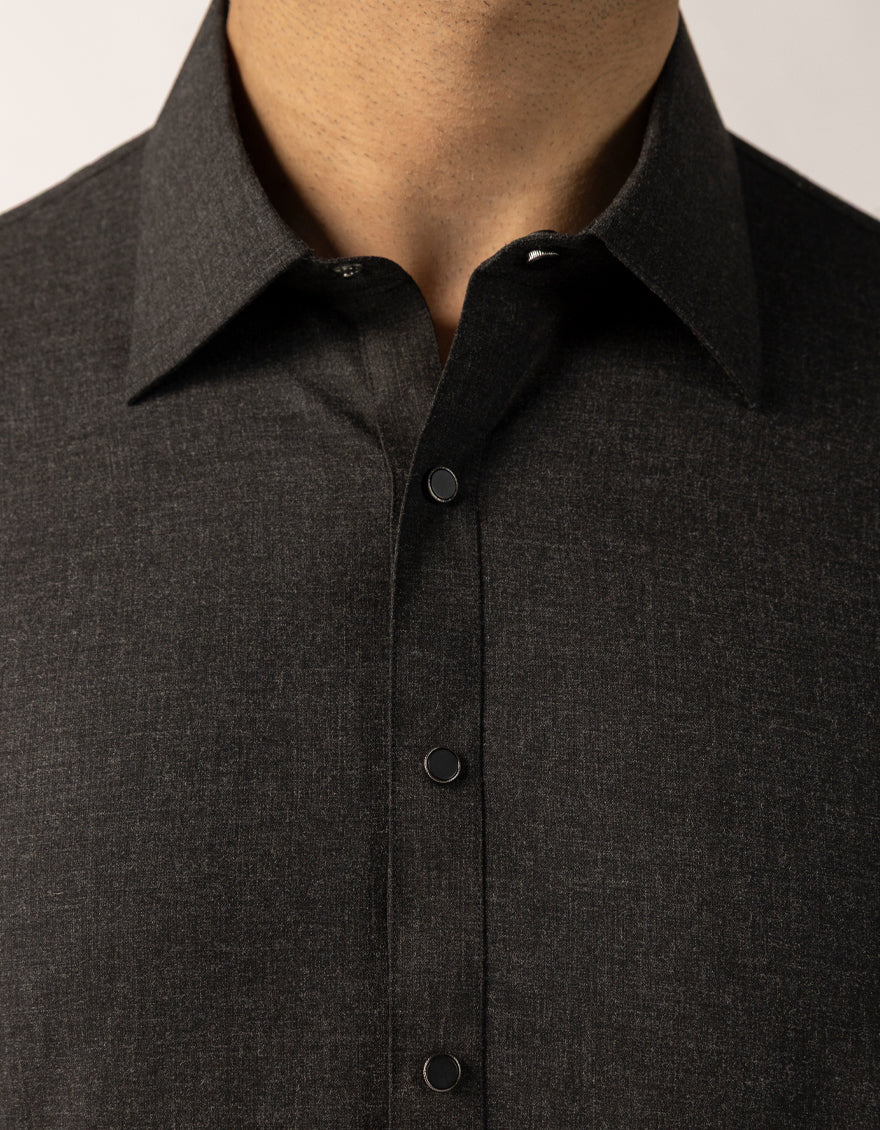BLACK BLENDED KAMEEZ SHALWAR | JJKS-W-47585/S25/JJ10515-PN - Image 3
