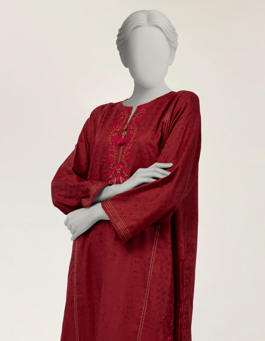 MAROON DOBBY KURTI | JJLK-S-JSS-26-594 FB/ASSORTMENT-06 - Image 3