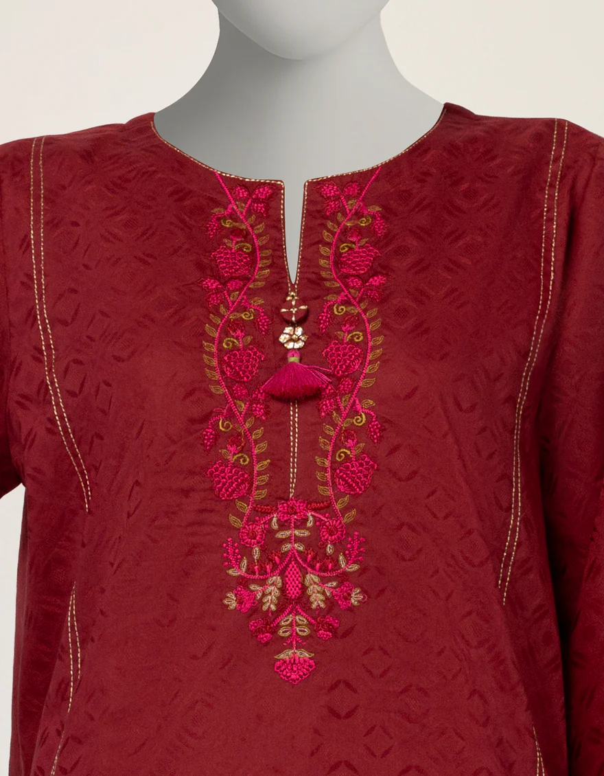 MAROON DOBBY KURTI | JJLK-S-JSS-26-594 FB/ASSORTMENT-06 - Image 4