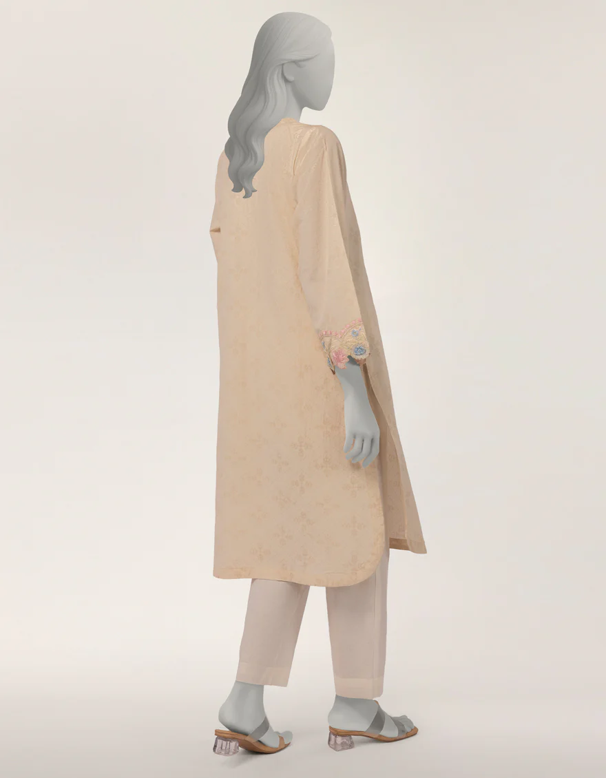 BEIGE DOBBY KURTI | JJLK-S-JSS-26-598 FB/ASSORTMENT-10 - Image 3
