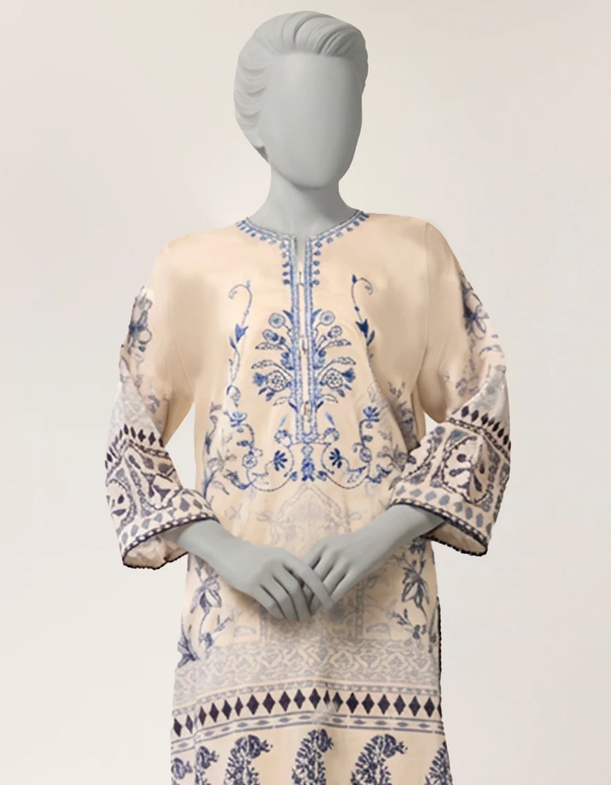 INDIGO LAWN KURTI | JJLK-S-JSS-26-600 FB/ASSORTMENT-12 - Image 2