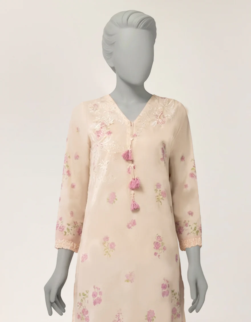 BEIGE LAWN KURTI | JJLK-S-JSS-26-602 FB/ASSORTMENT-14 - Image 2