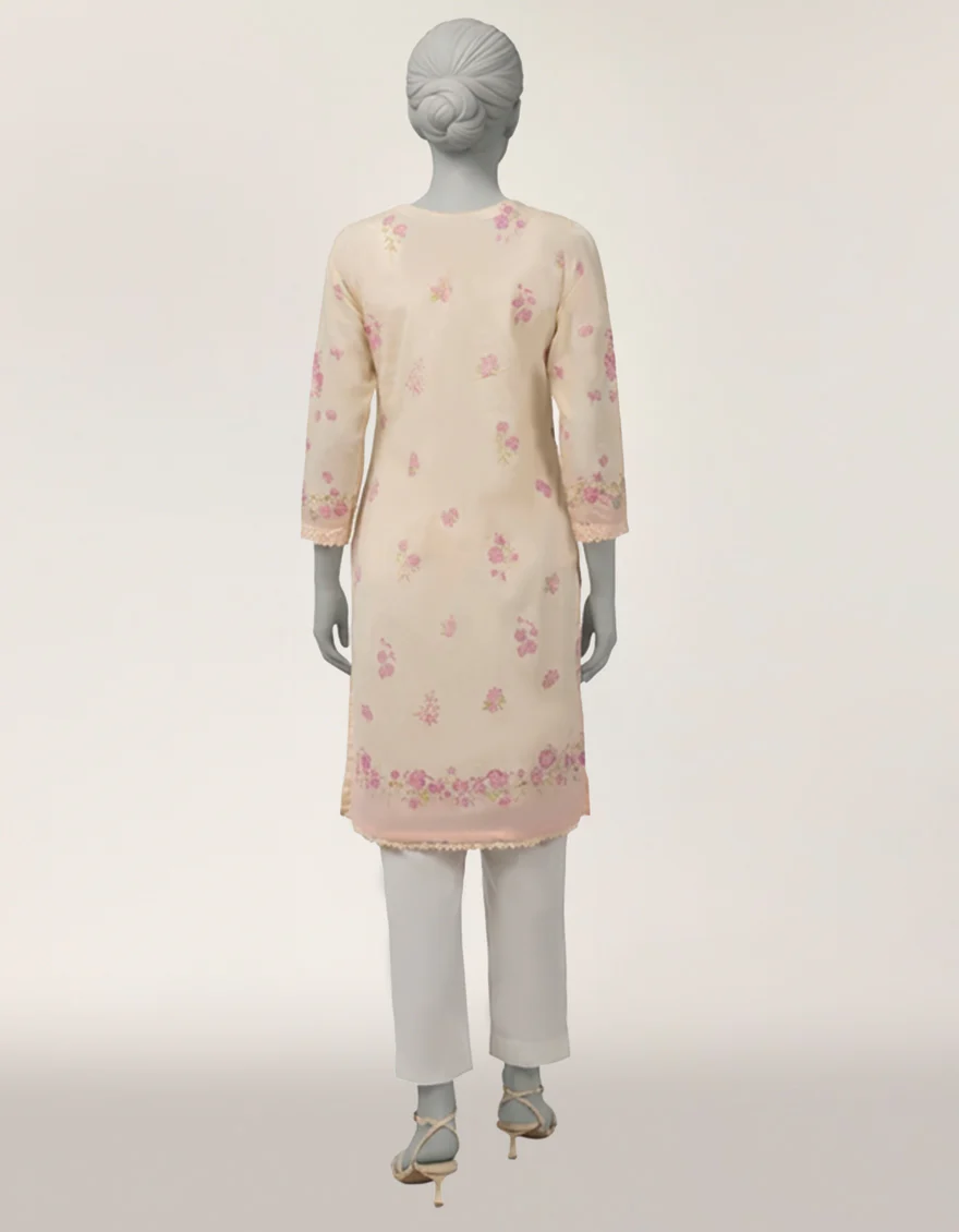 BEIGE LAWN KURTI | JJLK-S-JSS-26-602 FB/ASSORTMENT-14 - Image 3