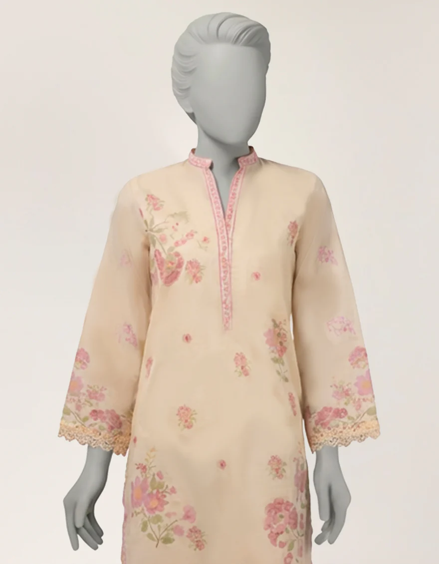 BEIGE LAWN KURTI | JJLK-S-JSS-26-603 FB/ASSORTMENT-15 - Image 2