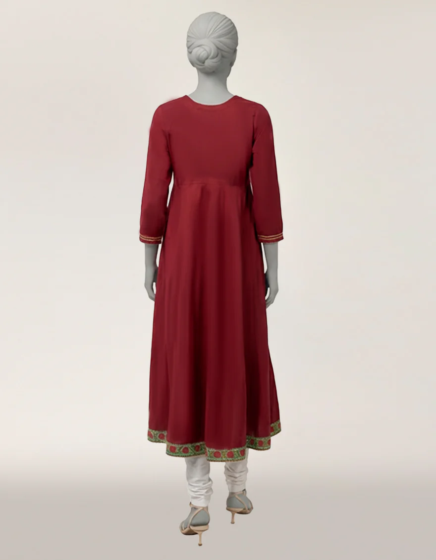 MAROON LAWN KURTI | JJLK-S-JSS-26-612 FB/ASSORTMENT-24 - Image 3