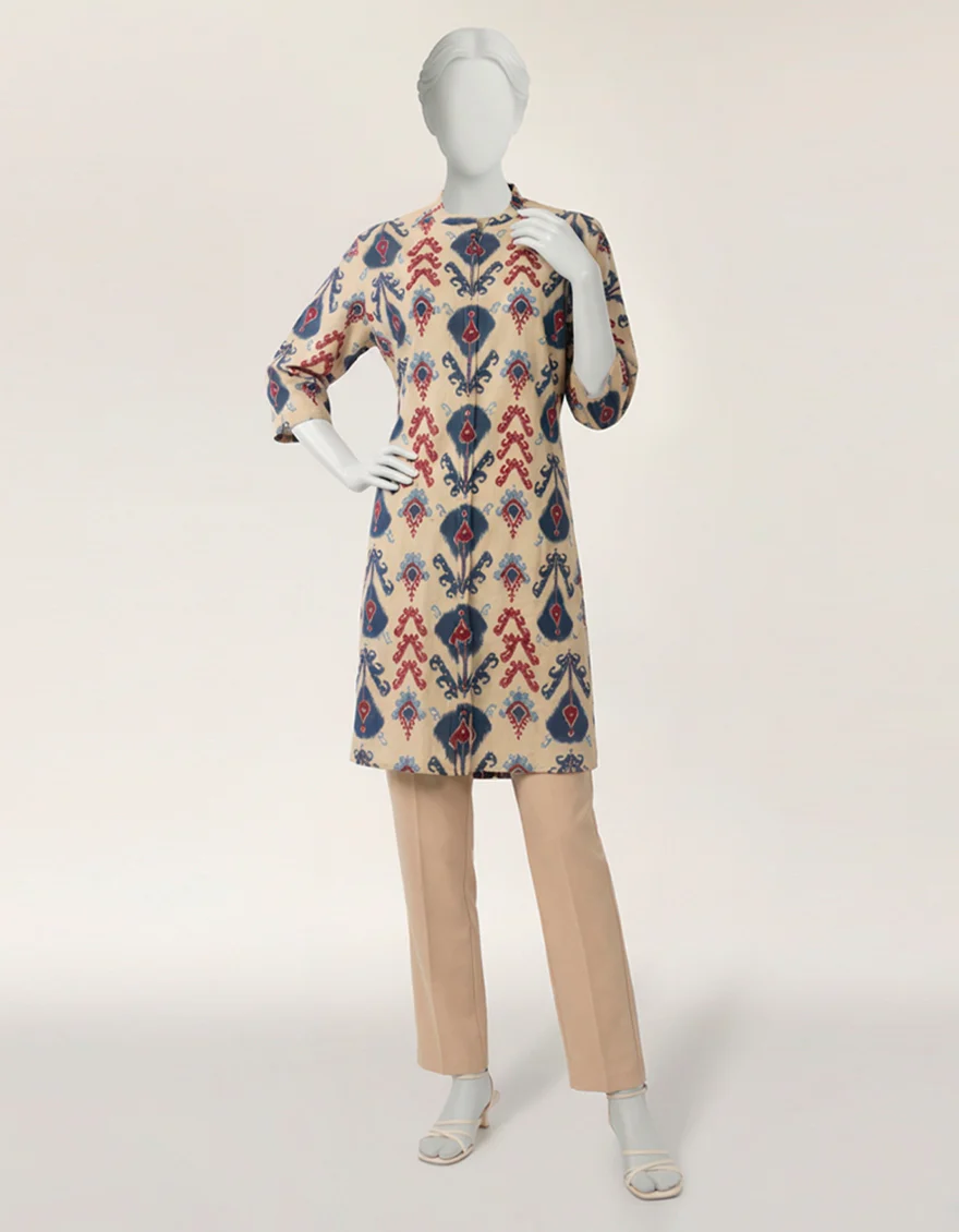 BEIGE LAWN KURTI | JJLK-S-JSS-26-617 FB/ASSORTMENT-4 - Image 4