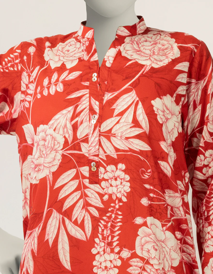 RED LAWN KURTI | JJLK-S-JSS-26-618 FB/ASSORTMENT-05 - Image 3