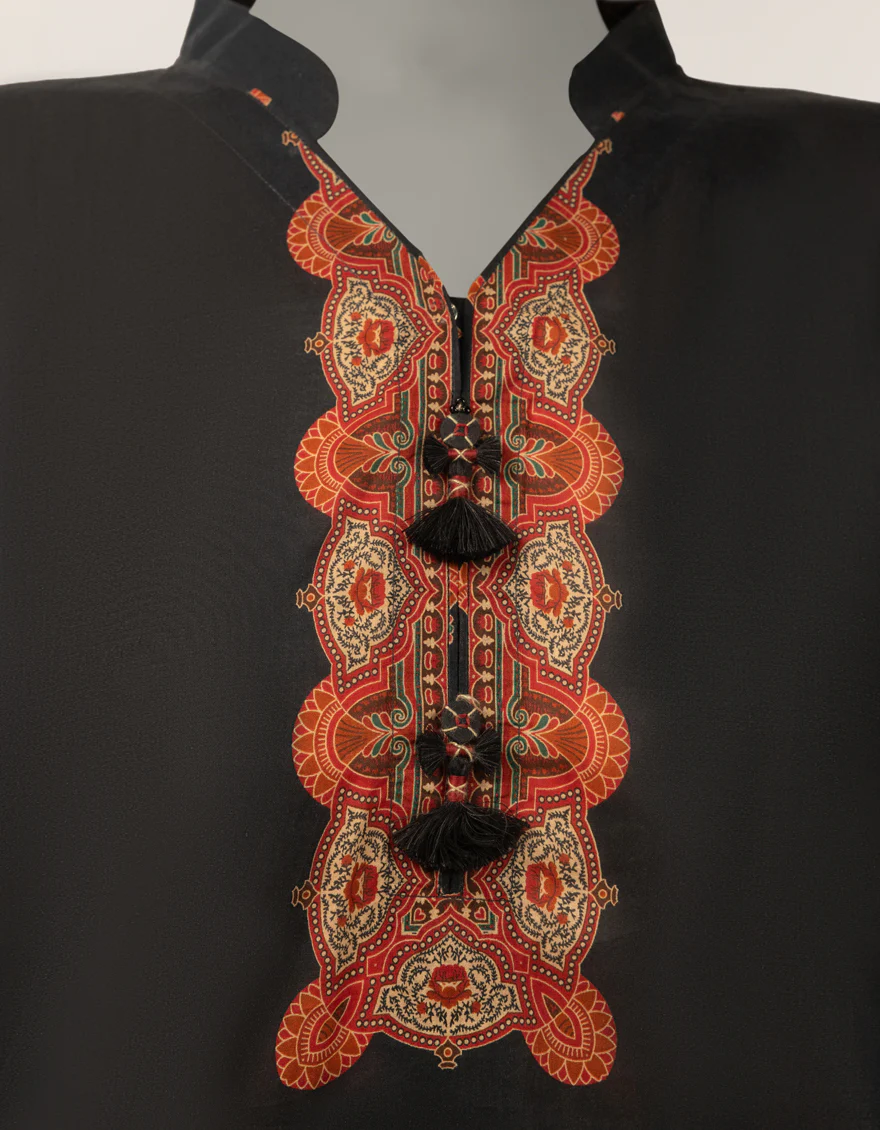 BLACK LAWN KURTI | JJLK-S-JSS-26-620 FB/ASSORTMENT-07 - Image 3
